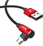 Baseus Cablu MicroUSB Baseus MVP Elbow USB Red (1m, output 2A, unghi 90, impletitura nylon) (CAMMVP-A09)