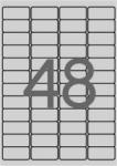 APLI Etikett, 45, 7x21, 2 mm, poliészter, időjárásálló, kerekített sarkú, APLI, ezüst, 960 etikett/csomag (LCA10066) - irodaoutlet