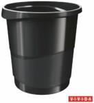 ESSELTE Papírkosár, 14 liter, ESSELTE "Europost", Vivida fekete (E623952) - irodaoutlet