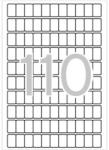 APLI Etikett, 12x18 mm, kerekített sarkú, A5 hordozón, APLI, 1650 etikett/csomag (LCA1860) - irodaoutlet