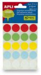 APLI Etikett, 19 mm kör, kézzel írható, színes, APLI, vegyes színek, 100 etikett/csomag (LCA7109) - irodaoutlet