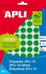 APLI Etikett, 10 mm kör, kézzel írható, színes, APLI, zöld, 1008 etikett/csomag (LCA2733) - irodaoutlet