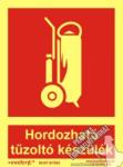  TB103/2 - Hordozható tűzoltó készülék- utánvilágító tábla, utánvilágítós tábla, 2 mm vastag, 200x300mm