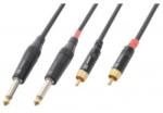 Power Dynamics Cablu 2x Jack 6.3mm tata Mono - 2x RCA tata 3m Power Dynamics (176.663)
