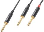 Power Dynamics Cablu Jack stereo 6.3mm - 2x Jack mono 6.3mm 3m (177.045)