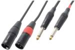 Power Dynamics Cablu convertor 2x XLR tata - 2x 6.3 jack 6.3mm mono 1.5m (177.057)