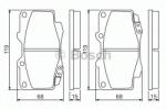 Bosch Set placute frana, frana disc TOYOTA HILUX III pick-up (KUN, TGN, LAN, GGN) (2004 - 2016) BOSCH 0 986 494 497