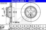 ATE Disc frana BMW Seria 1 (E87) (2003 - 2013) ATE 24.0124-0200.1