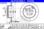 ATE Disc frana PEUGEOT 4007 (GP) (2007 - 2016) ATE 24.0110-0330.1