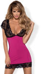 Obsessive Imperia Chemise & Thong Pink S/M