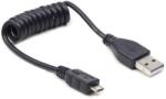 Gembird micro USB cable 2.0 coiled cable black 0.6m (CC-MUSB2C-AMBM-0.6M) - vexio
