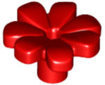 LEGO® Alkatrészek (Pick a Brick) Piros Virág, 7 Szirommal, Középen Átszúrva 6182260