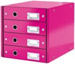 Leitz Suport cu 4 sertare Click & Store WOW Leitz roz metalizat E60490023 (60490023)
