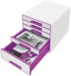 Leitz Cabinet cu 5 sertare WOW Leitz alb/mov E52142062 (52142062)