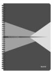 Leitz Caiet de birou Office, carton laminat, certificare FSC, reciclabil, A4, 90 coli, cu spira, dictando, Leitz gri E46480085 (46480085)