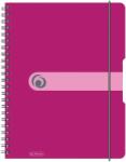 Herlitz Caiet de birou A4, 80 file, aritmetica, coperta PP cu elastic, fucsial, Herlitz HZ11293081 (11293081)