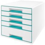 Leitz Cabinet cu 5 sertare WOW Leitz alb/turcoaz E52142051 (52142051)