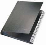 Leitz Mapa pentru semnaturi , carton, certificare Blue Angel, A4, cu index A-Z, negru, Leitz E58250095 (58250095)