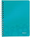 Leitz Caiet de birou WOW, PP, certificare FSC, reciclabil, A5, 80 coli, cu spira, matematica, Leitz turcoaz E46410051 (46410051)