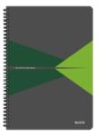 Leitz Caiet de birou Office, carton laminat, certificare FSC, reciclabil, A4, 90 coli, cu spira, matematica, Leitz verde E46471055 (46470055)