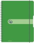Herlitz Caiet de birou A4, 80 file, aritmetica, coperta PP cu elastic, verde, Herlitz HZ11293099 (11293099)