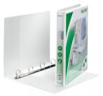 Leitz Caiet mecanic Panorama, PP/PP, partial reciclat, certificare FSC, A4 MAXI, mecansim 4DR, inel 25 mm, alb, Leitz E42840001 (42840001)
