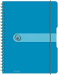 Herlitz Caiet de birou A4, 80 file, aritmetica, coperta PP cu elastic, albastru transparent, Herlitz HZ11293610 (11293610)