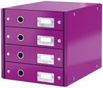 Leitz Suport cu 4 sertare Click & Store WOW Leitz mov metalizat E60490062 (60490062)