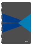 Leitz Caiet de birou Office, carton laminat, certificare FSC, reciclabil, A4, 90 coli, cu spira, matematica, Leitz albastru E46470035 (46470035)