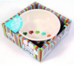 PET BRANDS Paw Prints Ceramic - Луксозна керамична купа за храна или вода 15.2 см - PPC3