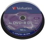 Verbatim DVD+R Dual Layer 10 bucati, 8x, 8.5GB (43666) - vexio