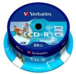 Verbatim CD-R imprimabil Verbatim 25 bucati, 52x, 700MB (43439) - vexio