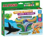 ALPINO Kit 6 culori x 40gr plastilina magica + 4 seturi accesorii, ALPINO Sea World (MS-DP000141)