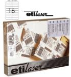 Etilux Etichete autoadezive 16/A4, 105 x 37 mm, 200 coli/top, ETILASER - albe 16/A4 alb A4 Etichete autocolante 200 coli/top (30900037)