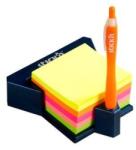 Hopax Cub autoadeziv cu suport, 76 x 76 mm, 400 file, Stick"n - 5 culori neon (HO-21272)