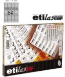 Etilux Etichete autoadezive 84/A4, 46 x 11, 1 mm, 100 coli/top - colturi rotunjite, ETILASCOP - albe alb A4 100 coli/top Etichete autocolante 84/A4 (31800042)