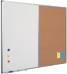 Smit Visual Supplies Tabla combi (whiteboard / pluta) 90 x 120 cm, profil aluminiu SL, SMIT (11404100)