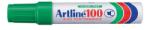 Artline Permanent marker ARTLINE 100, corp metalic, varf tesit 7.5-12.0mm - verde (EK-100-GR)