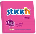 Hopax Notes autoadeziv extra-sticky liniate 101 x 101mm, 90 file, Stick"n - magenta neon magenta Notes autoadeziv 101x101 mm (HO-21506)