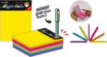 Hopax Magic cube color 101 x 76 mm, 280 file, Stick"n - 7 culori neon Cub notes cu suport 76x101 mm asortate (HO-21255)