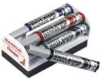 Pentel Set: 4 Markere Pt. Whiteboard + Burete Magnetic Maxiflo, Pentel (9600803) - viamond