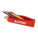 ALPINO Penar cilindric cu fermoar, tip creion, ALPINO rosu Neechipat Liceu Penar (MS-UA000152) Penar