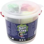 Herlitz Plastilina Soft Clay, Galeata Cu 5 Culori Neon Asortate, H: 9, 5 Cm, D: 10 Cm, 80 G/culoare (78691) - viamond