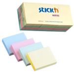 Hopax Notes autoadeziv 38 x 51 mm, 12 x 100 file/set, Stick"n - 3 culori pastel Notes autoadeziv 38x51 mm asortate (HO-21531)