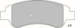 KRIEGER Set placute frana, frana disc PEUGEOT 1007 (KM) (2005 - 2016) KRIEGER 0950006316