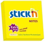 Hopax Notes autoadeziv extra-sticky 76 x 76mm, 90 file, Stick"n - galben neon galben Notes autoadeziv 76x76 mm (HO-21496)