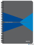 Leitz Spirálfüzet, A5, vonalas, 90 lap, laminált karton borító, LEITZ 'Office', szürke-kék (44591035/44590035)