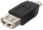 König USB A anya - 5pin USB apa csatlakozó átalakító VLCP60902B CCGP60902BK (CMP-USBADAP9)