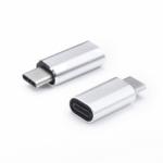  Adapter: Lightning iPhone - Type-C OTG adapter ezüst