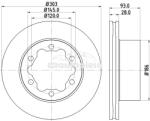 KRIEGER Disc frana MERCEDES SPRINTER 5-t bus (2006 - 2016) KRIEGER 0950004082